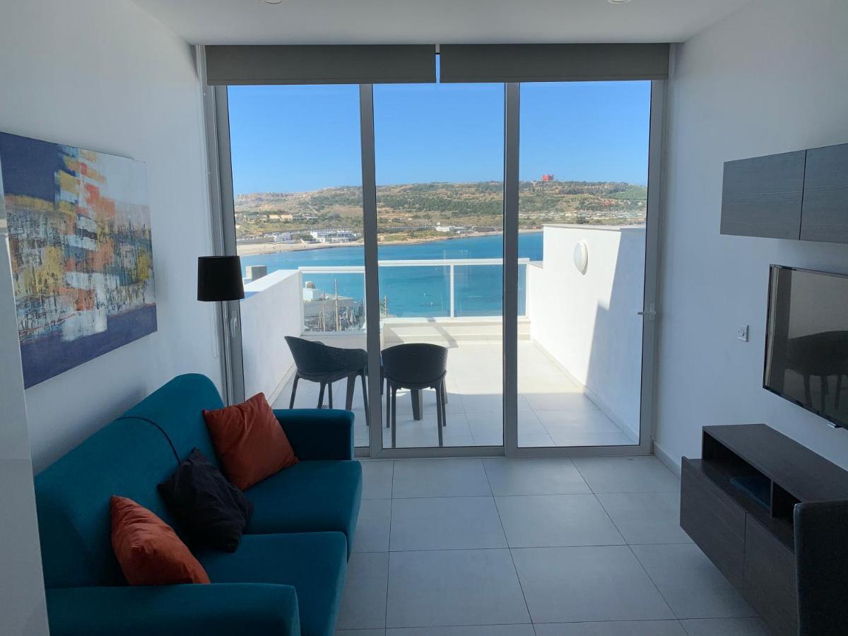 Sea View Penthouse Mellieha Bay Apartamento Exterior foto